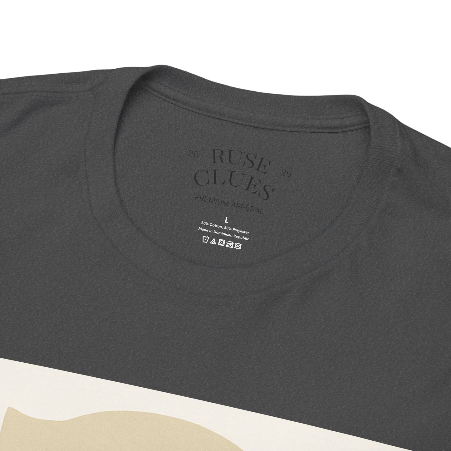 Deceptive AI Unisex Heavy Cotton Ruse Clues Tee - Bold Graphic Tee for Tech Enthusiasts