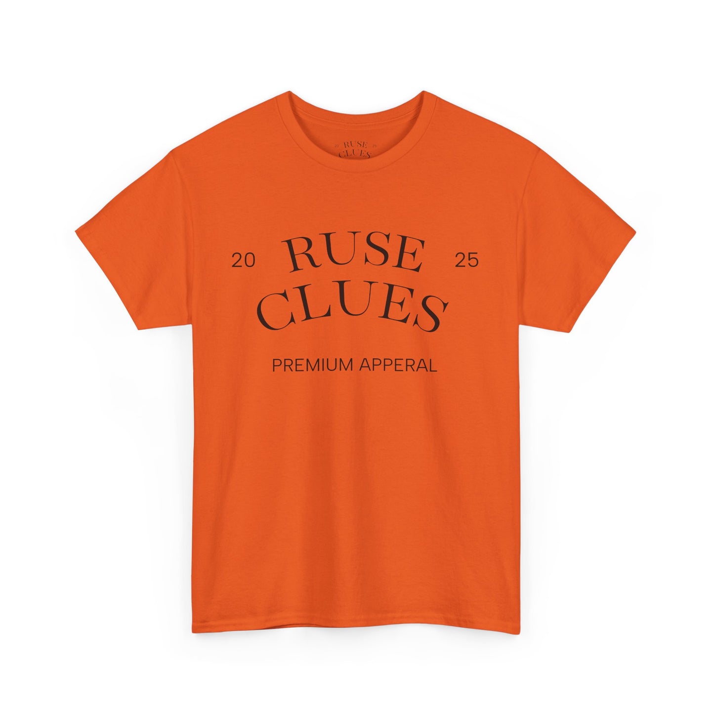 Unisex Heavy Cotton RUSE CLUES Tee | Casual Wear, Gift for Him, Gift for Her, Trendy Apparel, Everyday Style